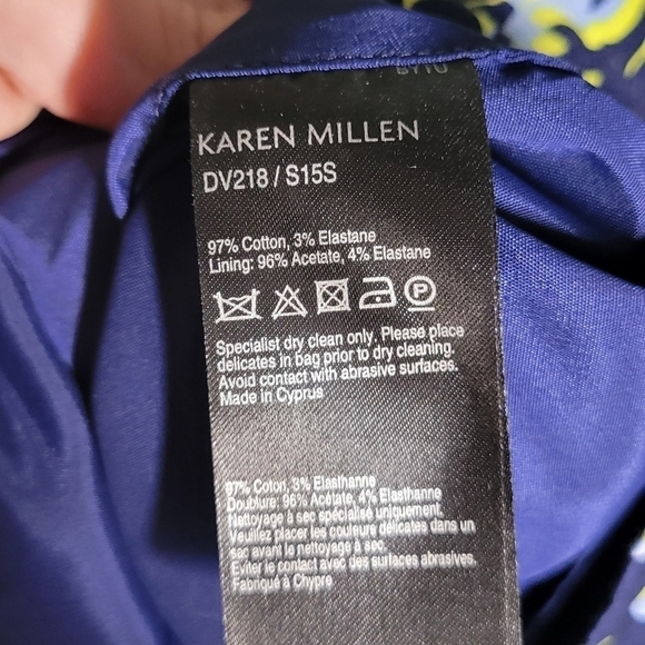 Karen Millen darted A line dress fitted abstract pattern pocketed dress size 10 - Picture 12 of 12